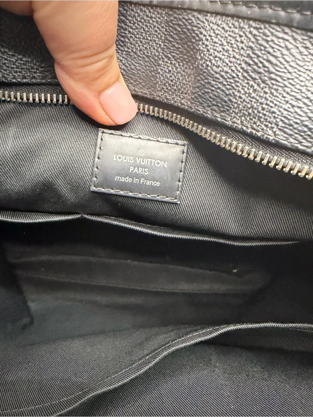 Louis Vuitton Black Damier Graphite Messenger Briefcase with Top Handles